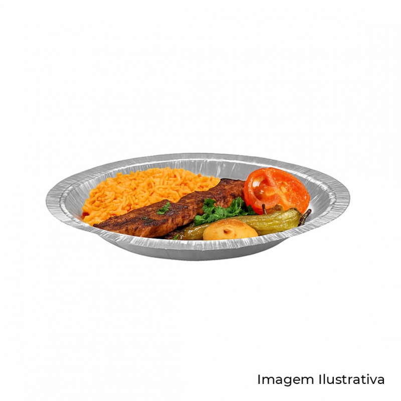 PRATO ALUMÍNIO NR 07 FECHAMENTO MÁQUINA THERMOPRAT - CAIXA C/ 100 UNIDADES