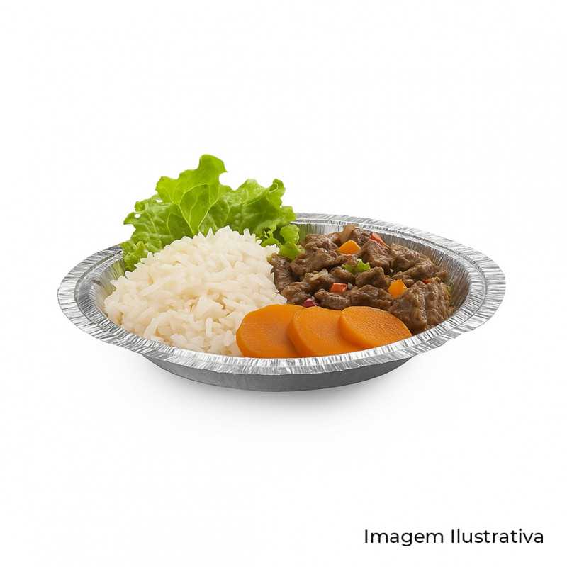 PRATO ALUMÍNIO NR 08 FECHAMENTO MÁQUINA THERMOPRAT - CAIXA C/ 100 UNIDADES