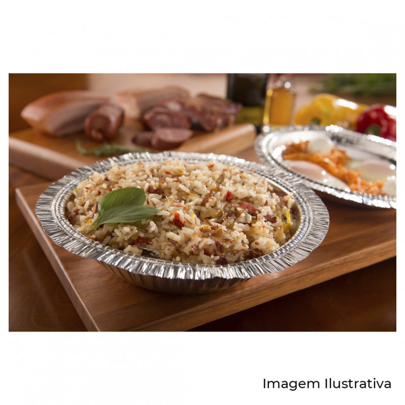 PRATO ALUMÍNIO NR 08 FECHAMENTO MANUAL THERMOPRAT - CAIXA C/ 100 UNIDADES