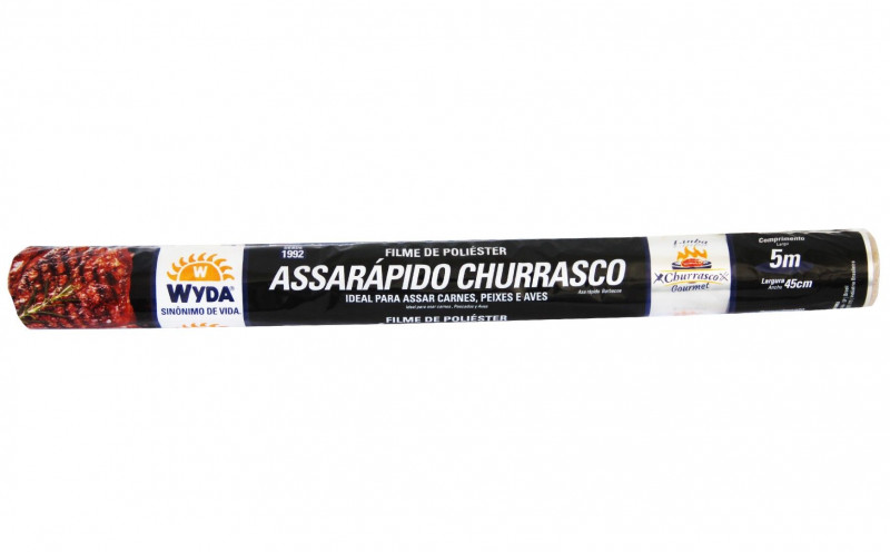 ASSA RÁPIDO CHURRASCO 45CM X 5M WYDA - 20 UNIDADES