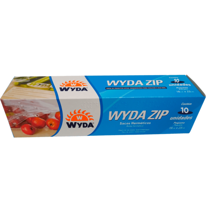 SACO PLÁSTICO ZIP 18X23 C/10 UNIDADES WYDA - 1 UNIDADE