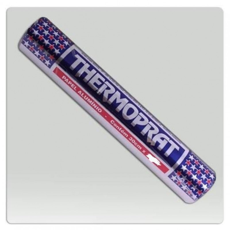 PAPEL ALUMÍNIO 30 X 7,5 METROS THERMOPRAT - CAIXA C/ 50 UNIDADES