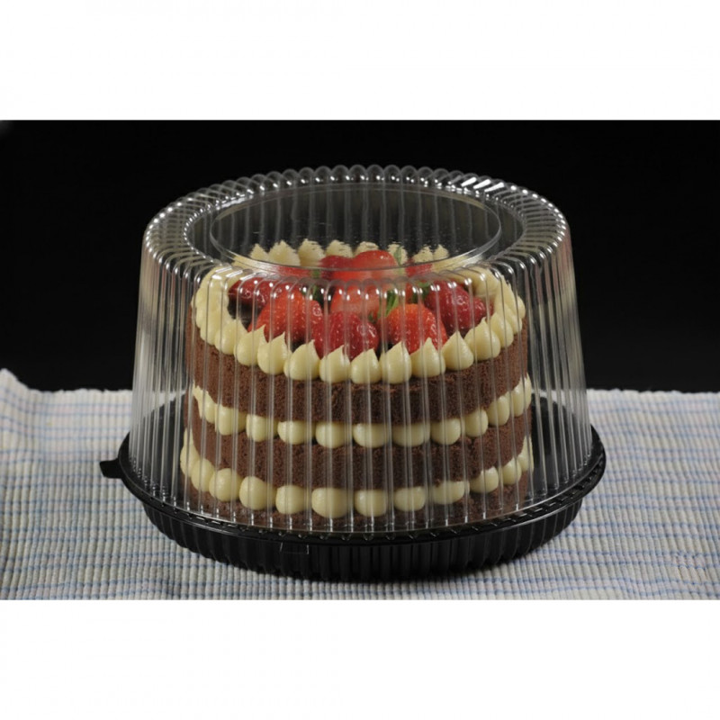 EMBALAGEM PARA BOLO/TORTA 27,5CMx13CM ALTA PRETA GALVANOTEK CX C/ 50 UN (G50MAPR) 