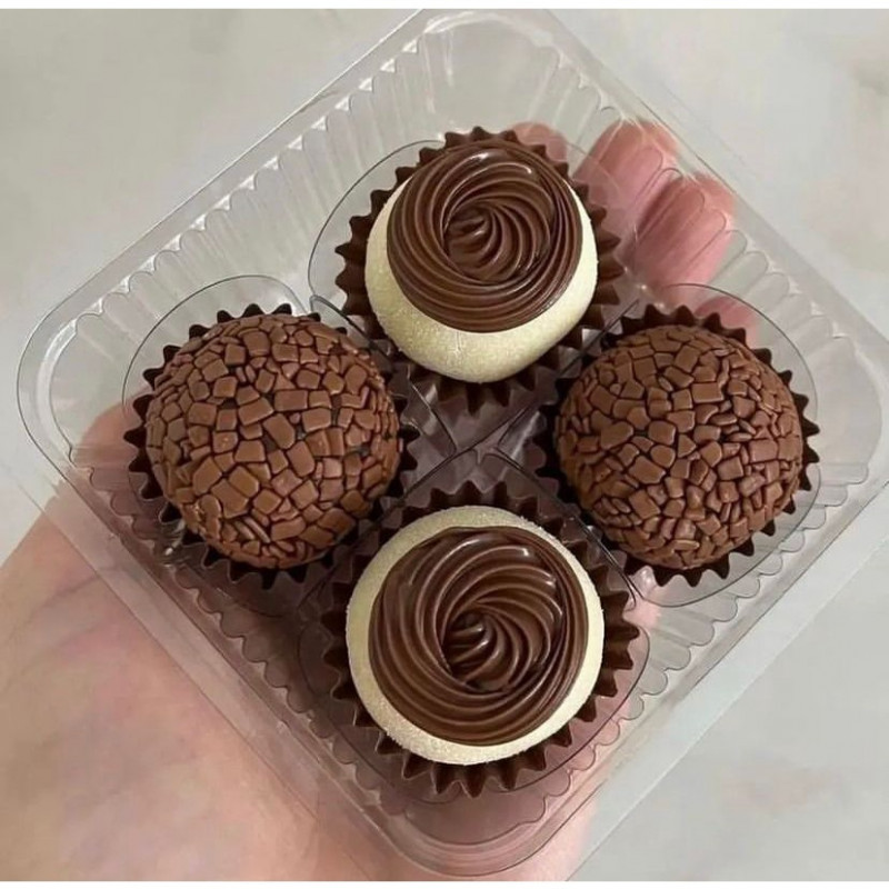 Embalagem Bolo No Pote Doce Mousse Quadrada G650 200ml C/300