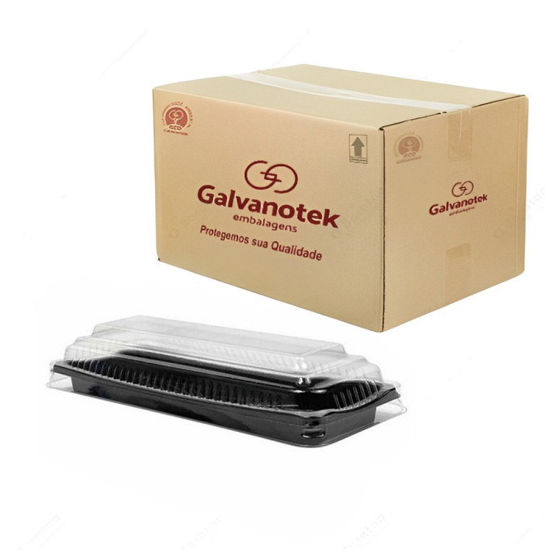 Embalagem Sushi Retangular Oriental GO905 Galvanotek C/200U