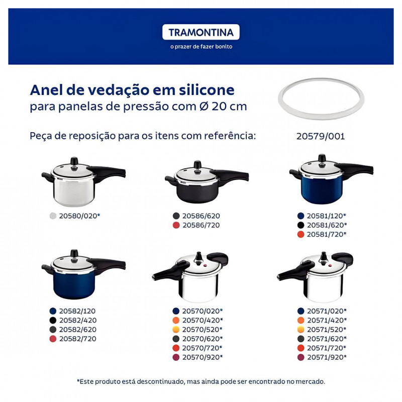 Borracha Panela De Pressão Tramontina 20 Cm (4,5 L )