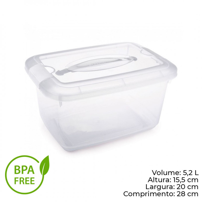 BOX ALTO 5,2 LITROS 28X20X15 PLASÚTIL (2325)