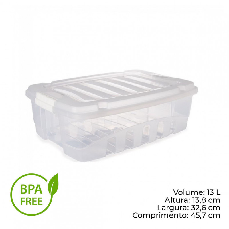 BOX BAIXO 13,7 LITROS 45X32X13 PLASÚTIL (2771)