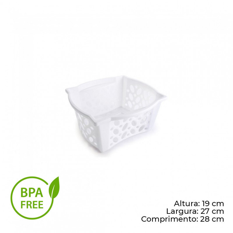 CESTO EMPILHAVEL PEQUENO 28X27X13 PLASÚTIL (2639)