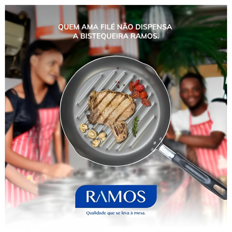 Bistequeira Antiaderente Grafite N°28 Ramos
