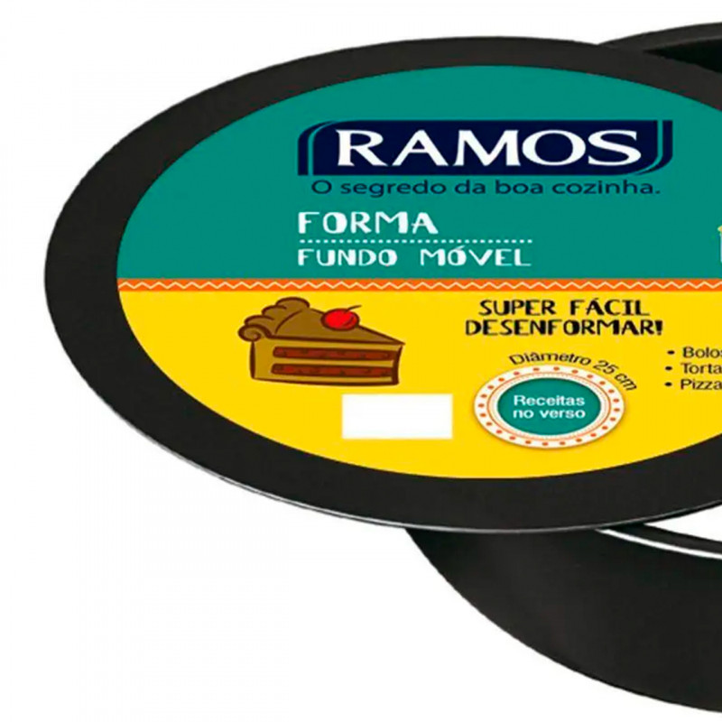 Forma Assadeira Fundo Removível 25cm Antiaderente Ramos