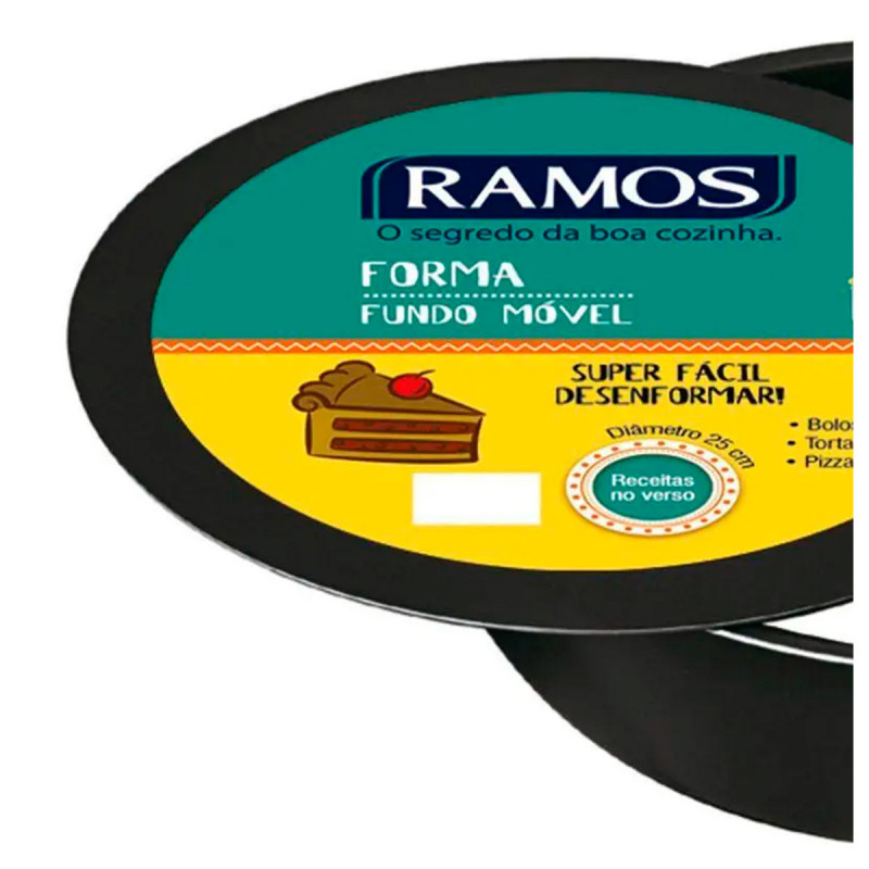Forma Assadeira Fundo Removível 25cm Antiaderente Ramos