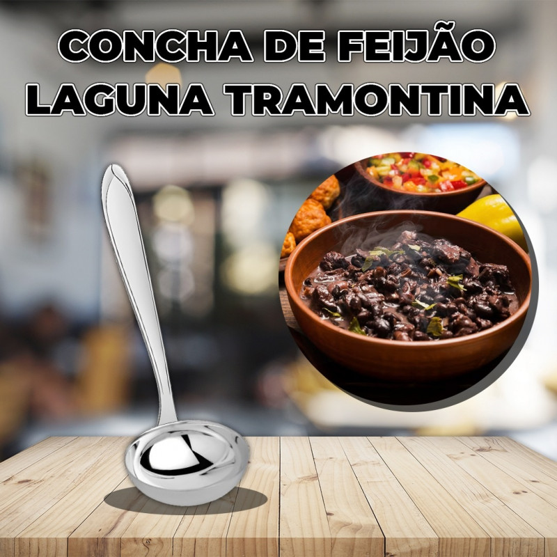 Concha Para Feijão Tramontina Laguna Em Aço Inox