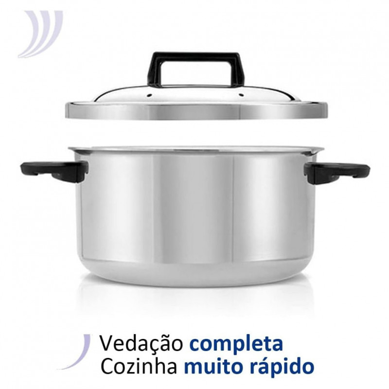 Panela Meia Pressão Banho Maria em Alumínio  N° 22 Ramos