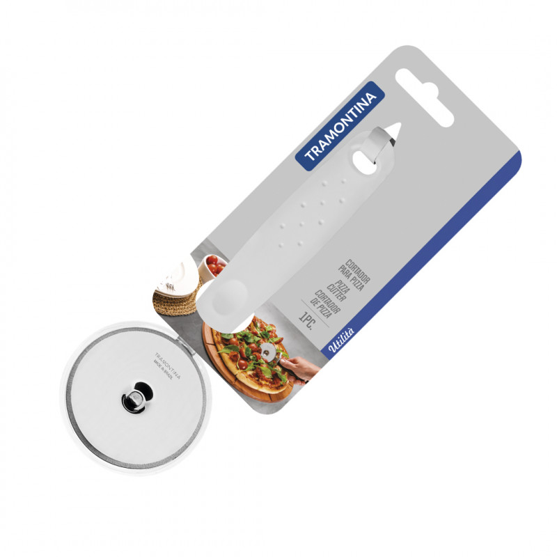 Cortador Pizza Tramontina Utilitá Aço Inox Branco
