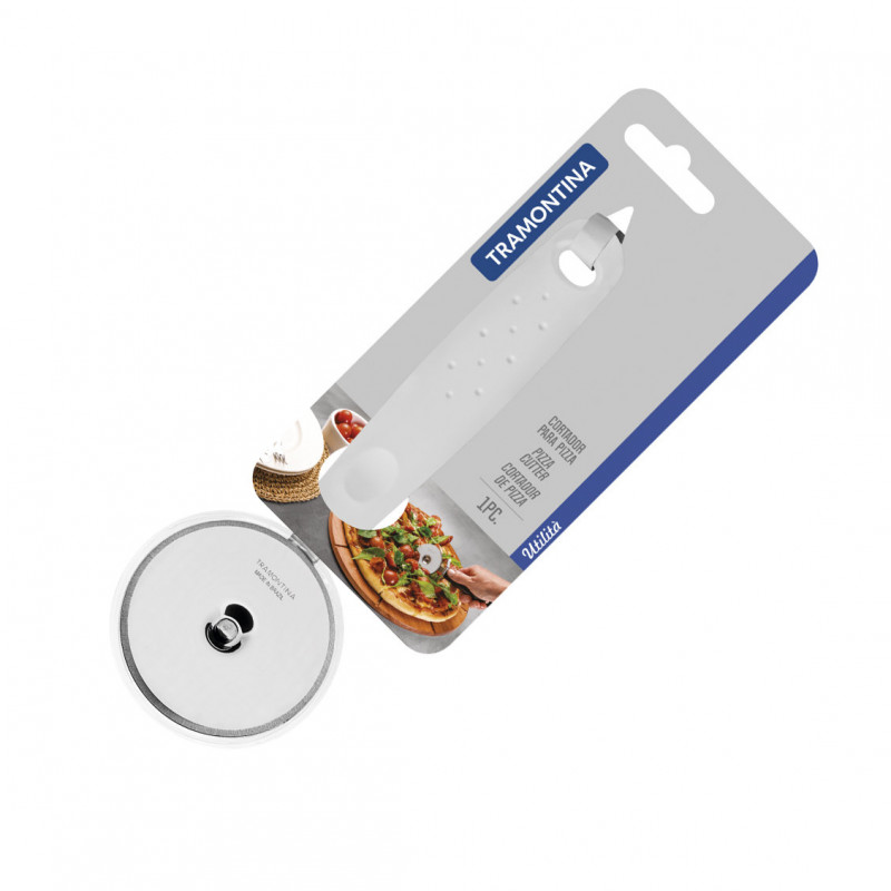 Cortador Pizza Tramontina Utilitá Aço Inox Branco