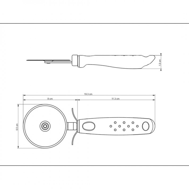 Cortador Pizza Tramontina Utilitá Aço Inox Branco