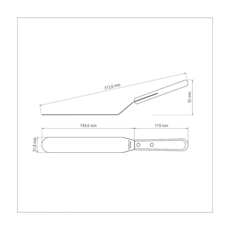 Espátula Angular Confeiteiro Aço Inox Polywood 7 Tramontina