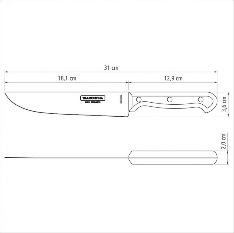 FACA PARA CARNE ULTRACORTE 7" TRAMONTINA