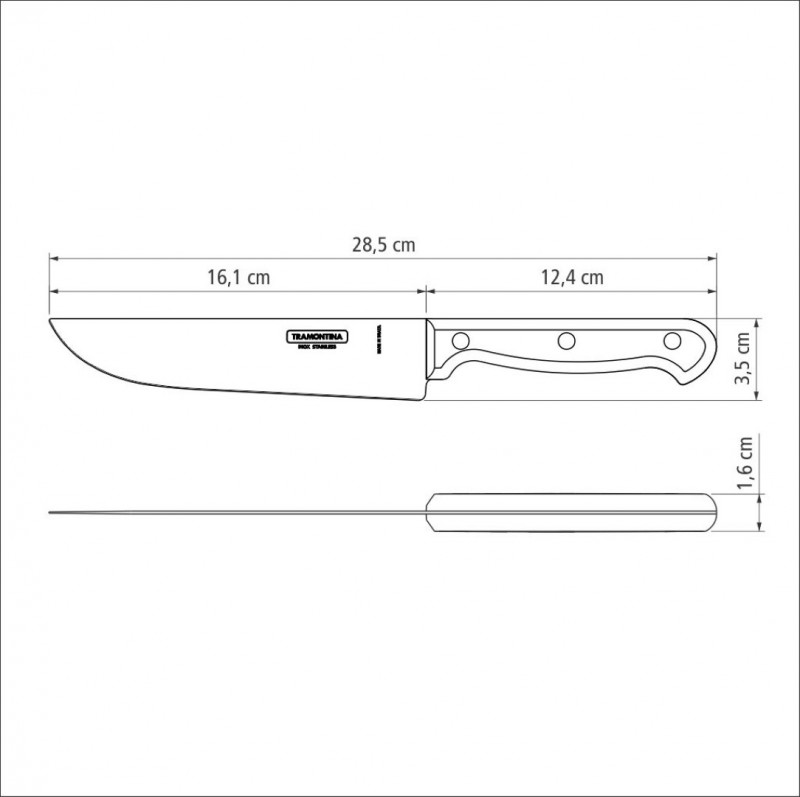 Faca Carne Churrasco Inox 6 Polegadas Ultracorte Tramontina