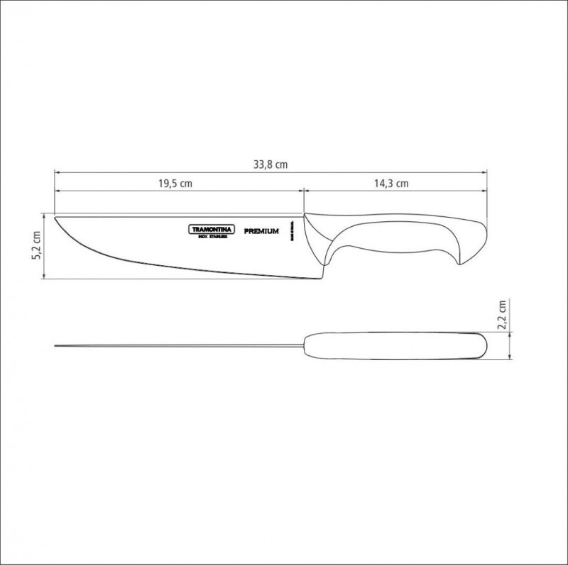 FACA PARA CARNE PROFISSIONAL 10" TRAMONTINA