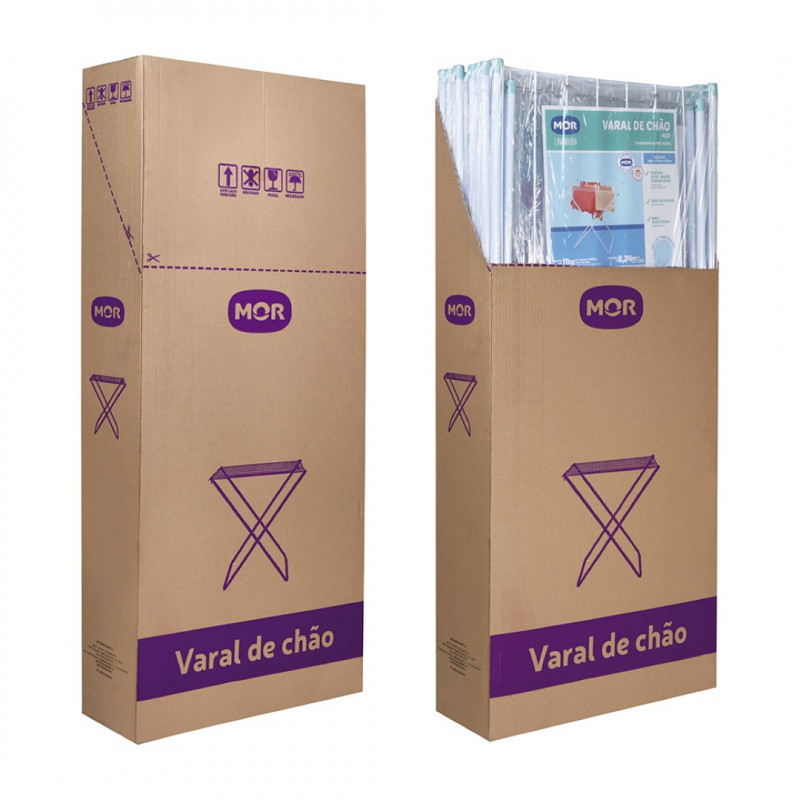 Varal De Chão Branco Mor