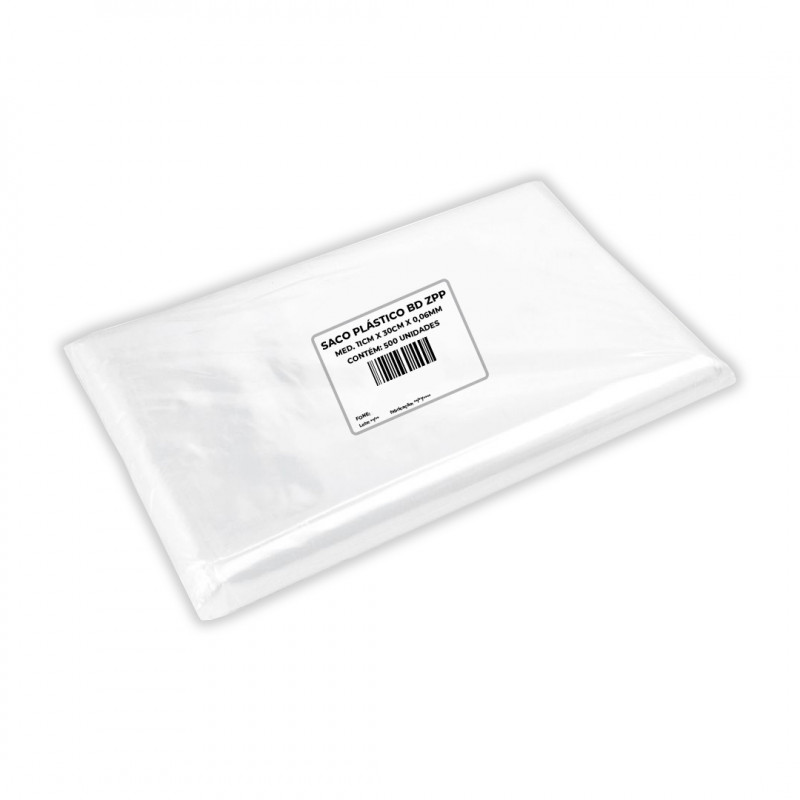 Saco Plástico Transparente Bd 11x30x0,06 Aprox 500un 1 Kg