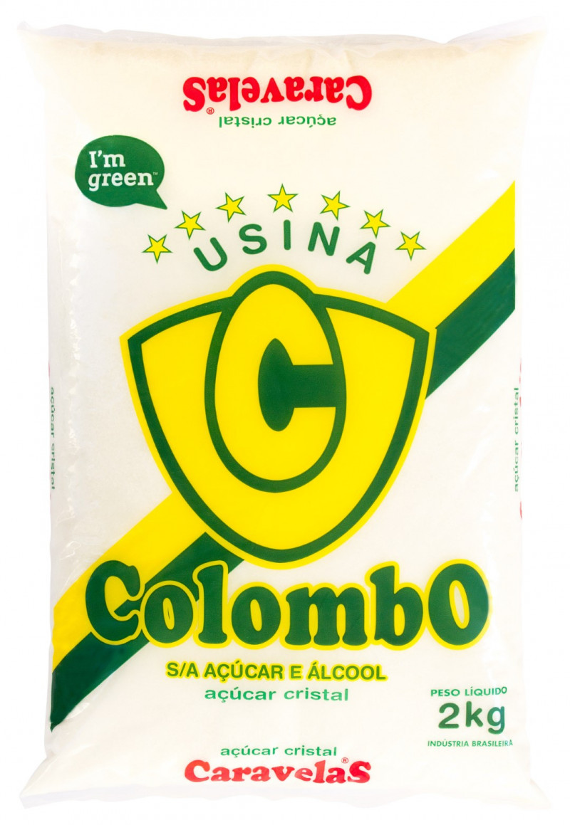ACUCAR CRISTAL 2 KG COLOMBO - 24344 PT COM 1 PT