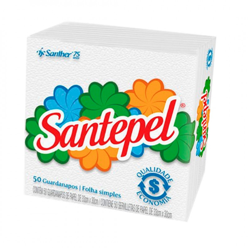 GUARDANAPO FOLHA SIMPLES INTERFOLHADO 24X22 SANTHER FD C/ 4000 FOLHAS (GSP23)