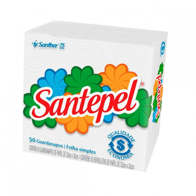GUARDANAPO FOLHA SIMPLES INTERFOLHADO 24X22 SANTHER FD C/ 4000 FOLHAS (GSP23)