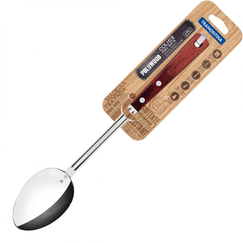 COLHER PARA ARROZ VERMELHO POLYWOOD TRAMONTINA