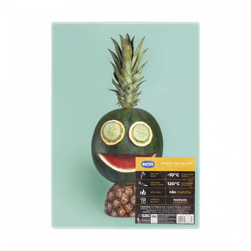 TABUA VIDRO 25X35 DOCE COZINHA MOR - 1 UNIDADE