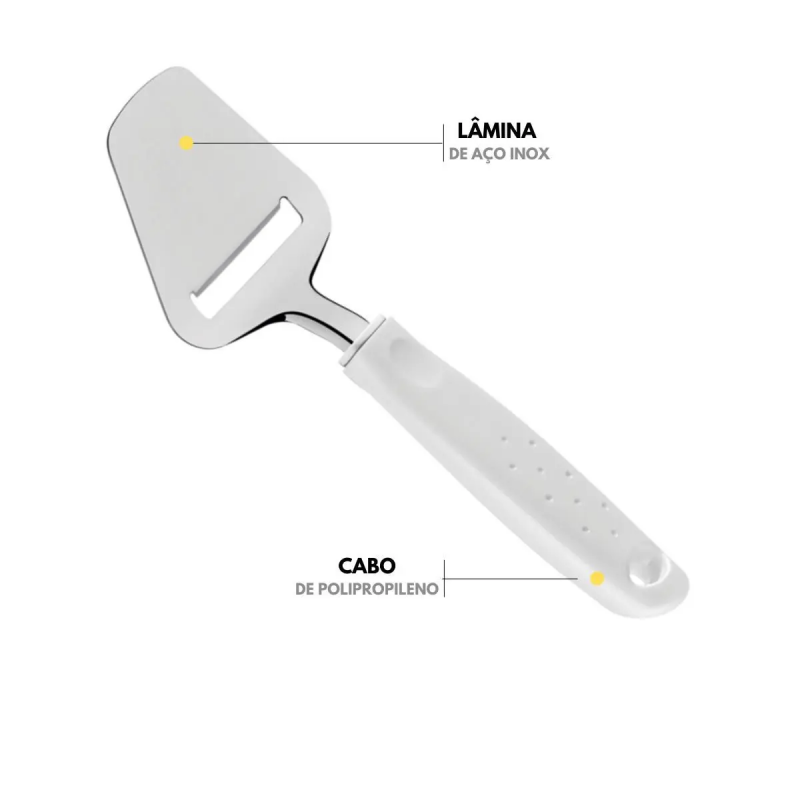 Cortador De Queijo Tramontina Utilitá Em Aço Inox Branco