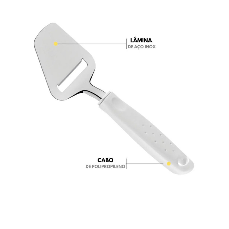 Cortador De Queijo Tramontina Utilitá Em Aço Inox Branco