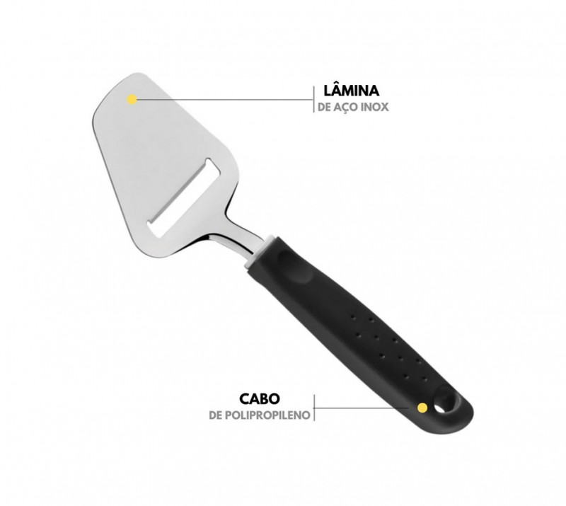 Cortador De Queijo Tramontina Utilitá Em Aço Inox Preto