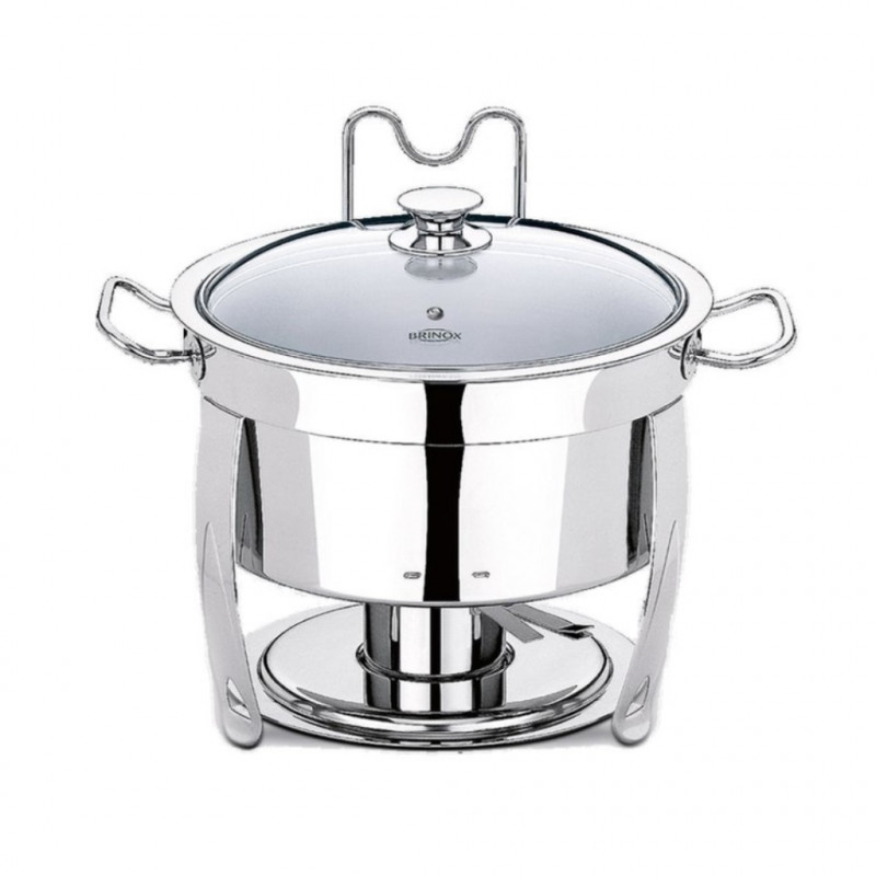 Rechaud Inox Redondo Banho Maria 5 Litros Savoy Brinox