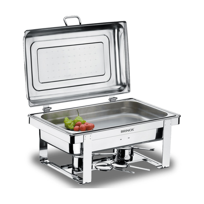 RECHAUD INOX C/TAMPA ARTICULADA 9 LITROS - 1098/201 UN COM 1 UN