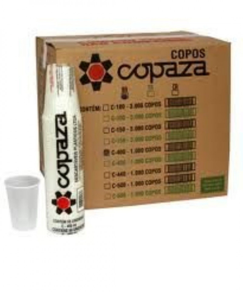 COPO PLÁSTICO 50 ML PS COPAZA PCT C/ 100 UN (1498)