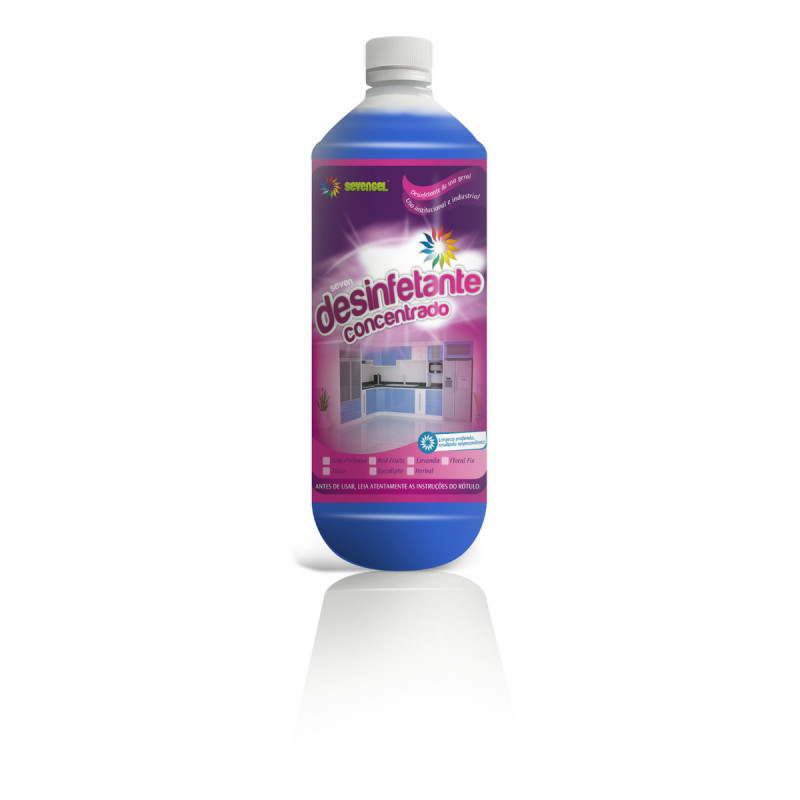 DESINFETANTE 1 LITRO CONCENTRADO FLORAL SEVENGEL C/ 1 UN (5283)