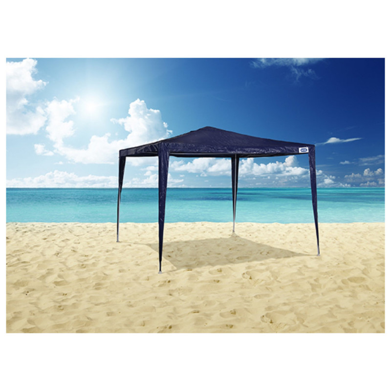 Tenda Gazebo Ráfia Desmontável Em Aço 3x3 Mts Azul Mor