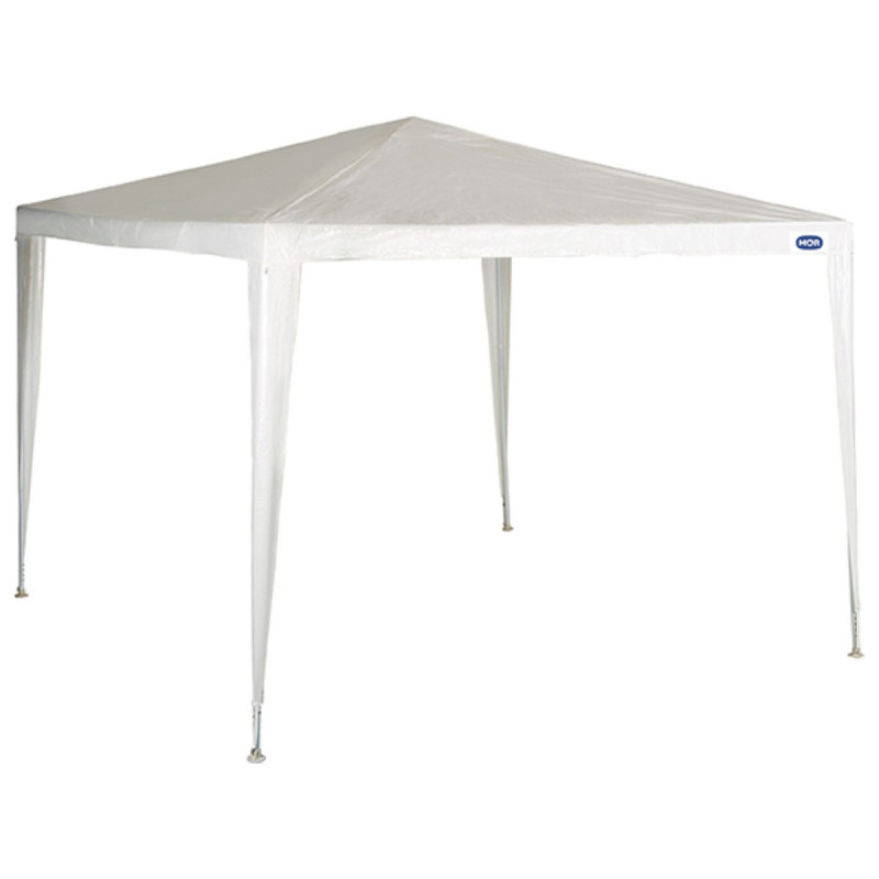 Tenda Gazebo Ráfia Desmontável Em Aço 3x3 Mts Branco Mor