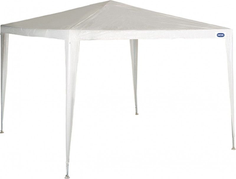 Tenda Gazebo Ráfia Desmontável Em Aço 3x3 Mts Branco Mor