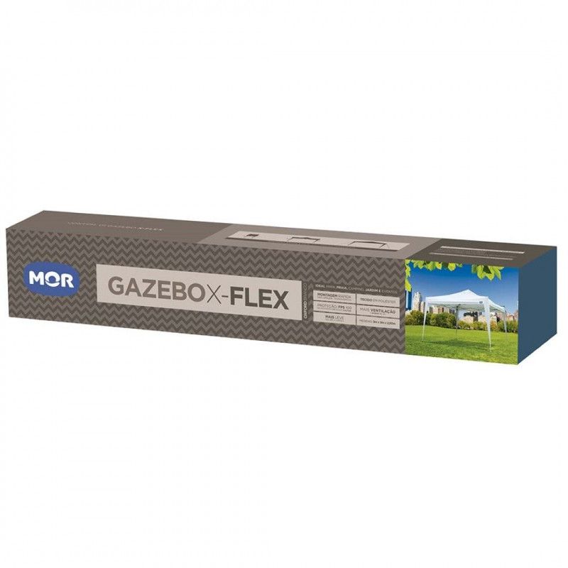 Tenda Gazebo X-flex Dobravel Articulada 3x3 Mts Azul Mor