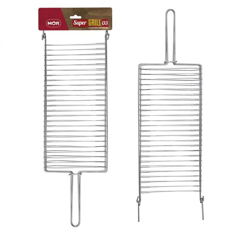 Grelha Super Grill 03 Assar Linguiça Frango 81,5x26,5cm Mor