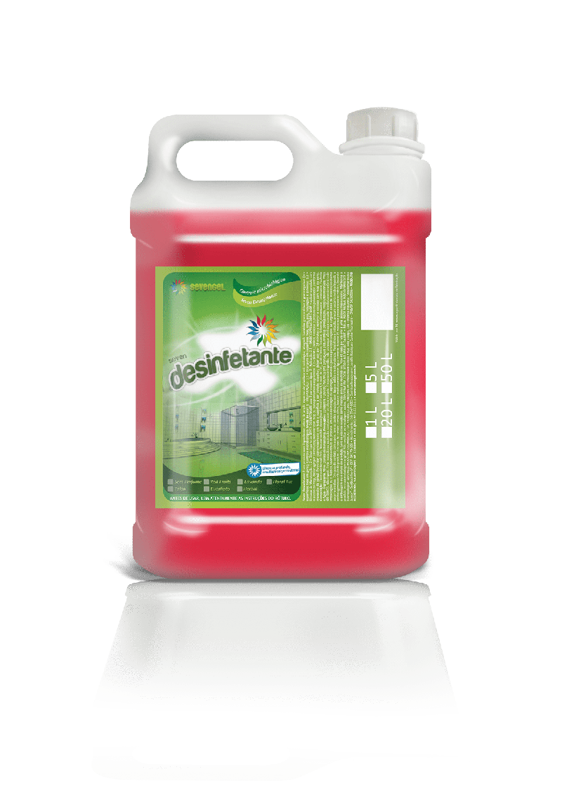 DESINFETANTE 5 LITROS PRONTO USO RED FRUITS SEVENGEL CX C/ 4 UN (5278)