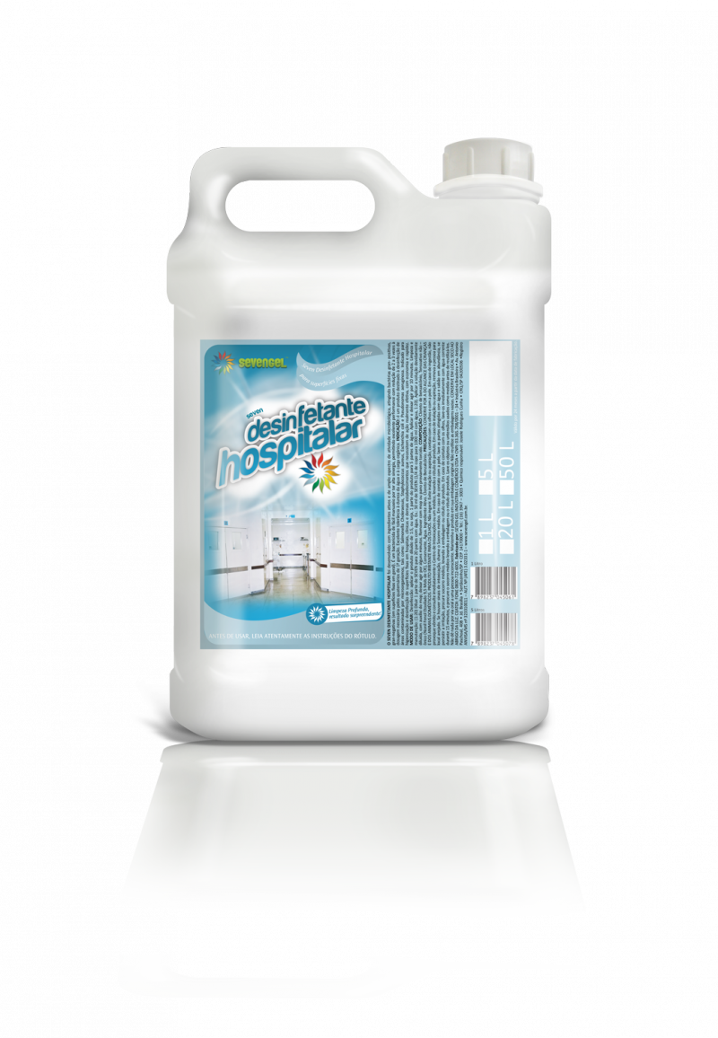 DESINFETANTE 5 LITROS CONCENTRADO HOSPITALAR SEVENGEL CX C/ 4 UN (5288)