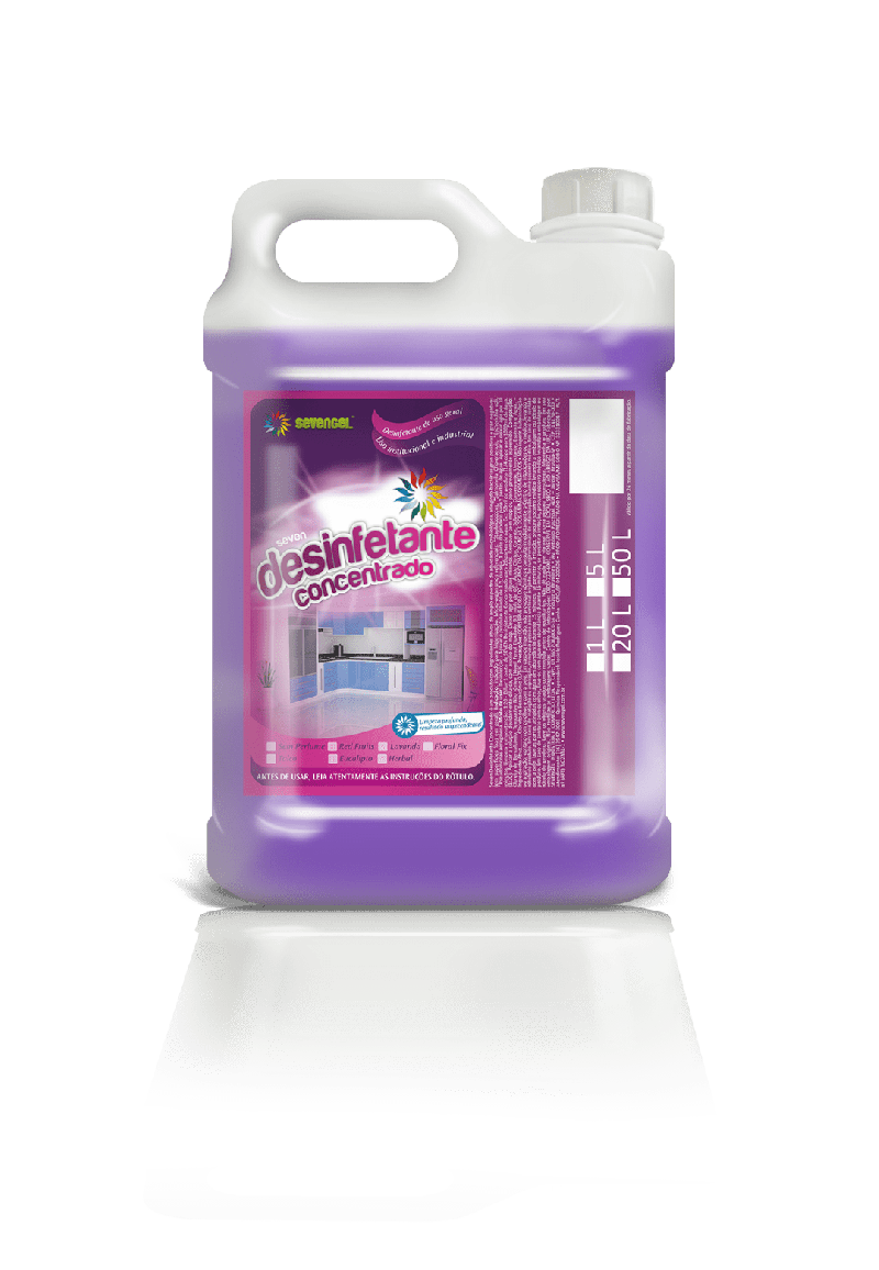 DESINFETANTE 5 LITROS CONCENTRADO LAVANDA SEVENGEL C/ 1 UN (5294)