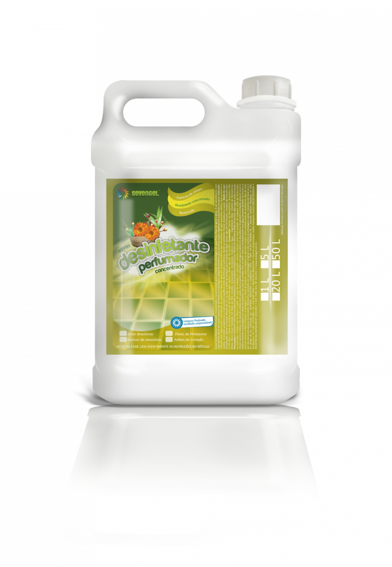 DESINFETANTE 5 LITROS CONCENTRADO FOLHAS DO CERRADO SEVENGEL C/ 1 UN (5323)