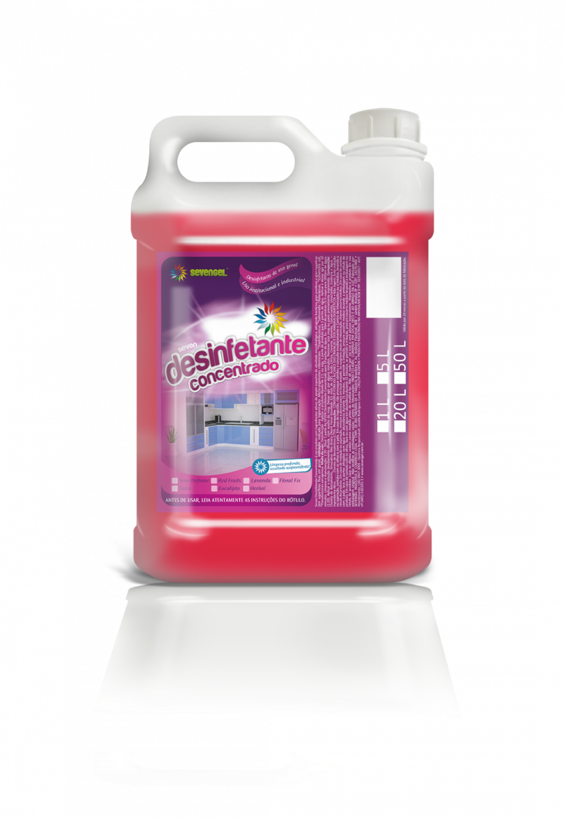 DESINFETANTE 5 LITROS CONCENTRADO RED FRUITS SEVENGEL C/ 1 UN (5296)