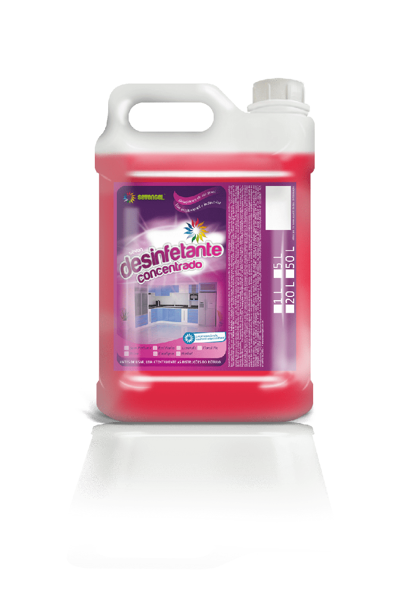 DESINFETANTE 5 LITROS CONCENTRADO RED FRUITS SEVENGEL C/ 1 UN (5296)